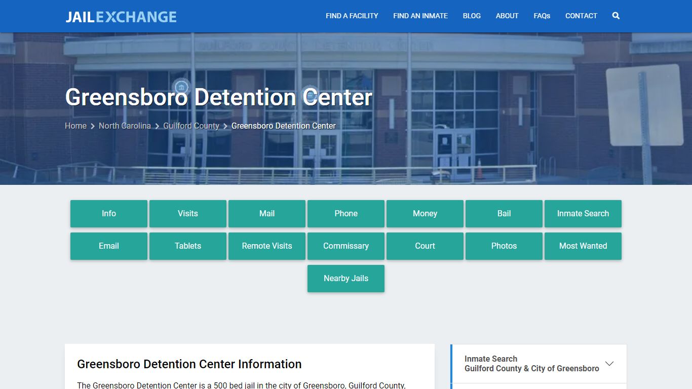 Greensboro Detention Center, NC Inmate Search, Information - Jail Exchange